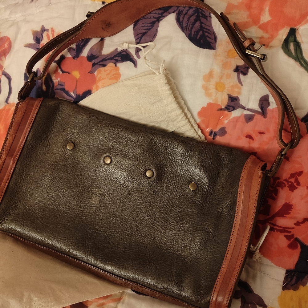 Mulberry Tooled Leather Floral Accent Shoulder Bag - Brown, Olive & Pink - Picture 2 of 10